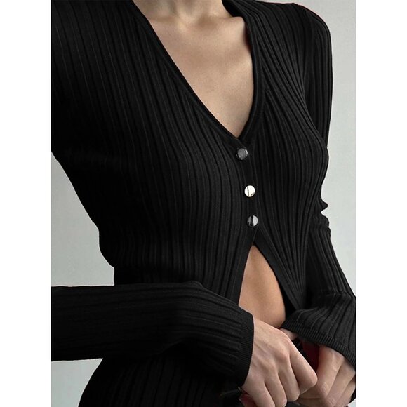 Commense NWT Free Your Mind Long Sleeve Knit Top in Black size XS - Picture 8 of 8